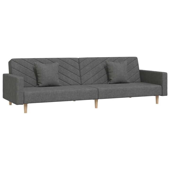 Schlafsofa 2-Sitzer Mit 2 Kissen Stoff