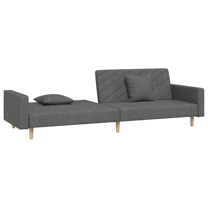 Schlafsofa 2-Sitzer Mit 2 Kissen Stoff