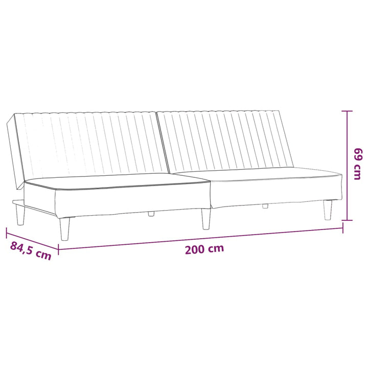 Schlafsofa 2-Sitzer Kunstleder