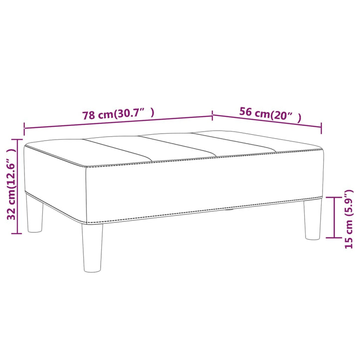 Fußhocker 78X56X32 Cm Samt