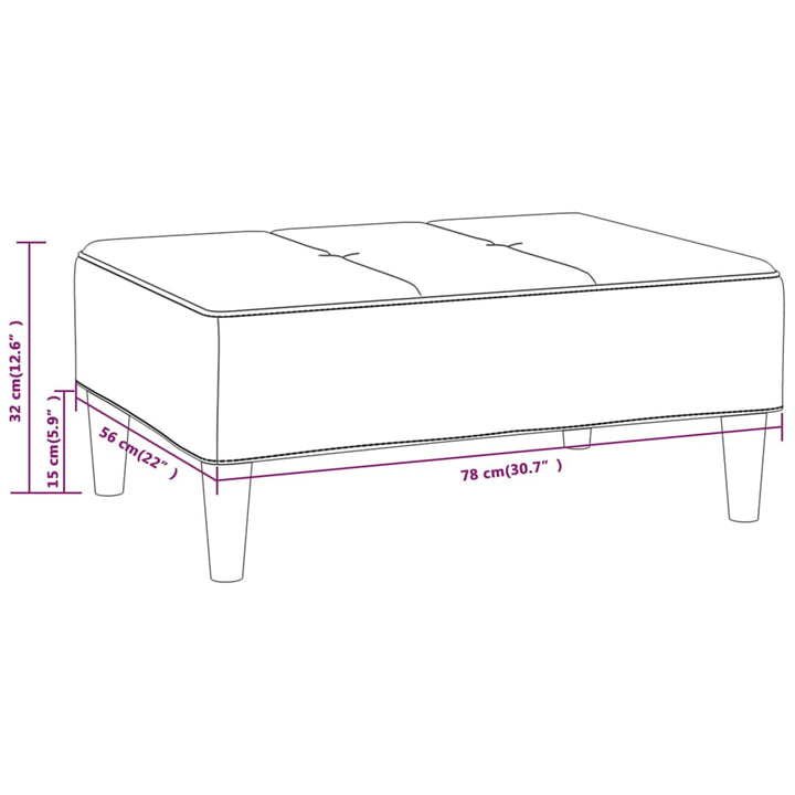 Fußhocker 78X56X32 Cm Stoff