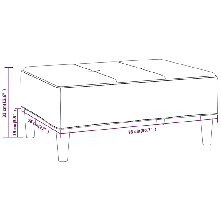 Fußhocker 78X56X32 Cm Samt