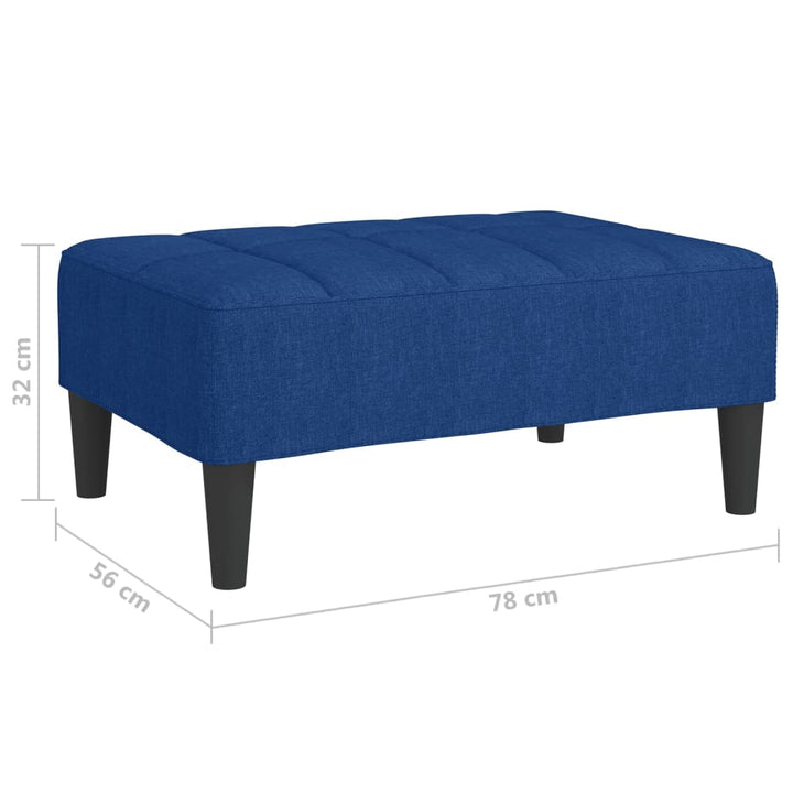 Fußhocker Blau 78X56X32 Cm Stoff