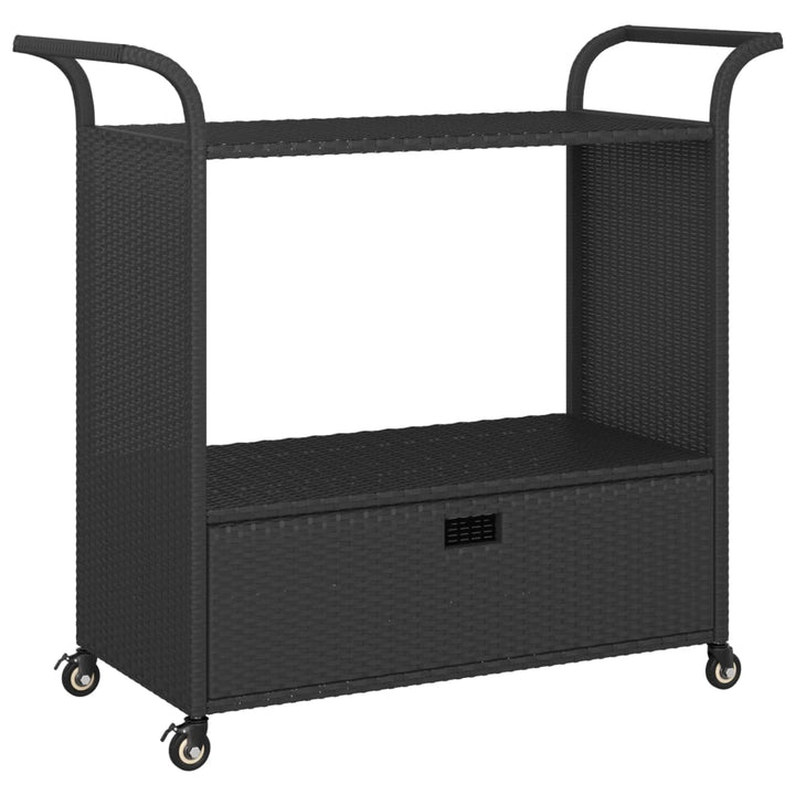 Barwagen Mit Schublade 100X45X97 Cm Poly Rattan