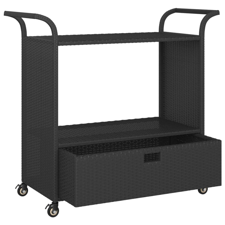 Barwagen Mit Schublade 100X45X97 Cm Poly Rattan