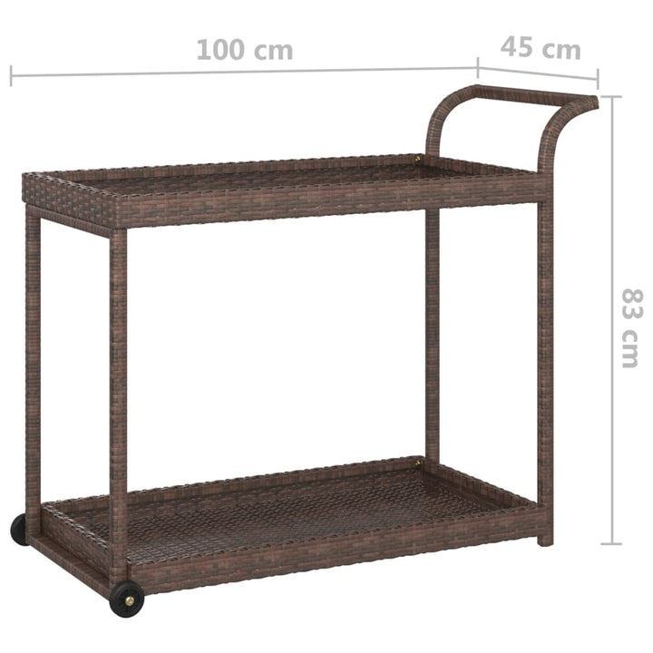 Barwagen 100X45X83 Cm Poly Rattan