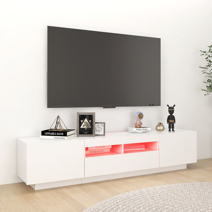 Tv-Schrank Mit Led-Leuchten 180X35X40 Cm