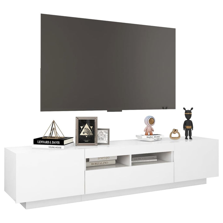 Tv-Schrank Mit Led-Leuchten 180X35X40 Cm