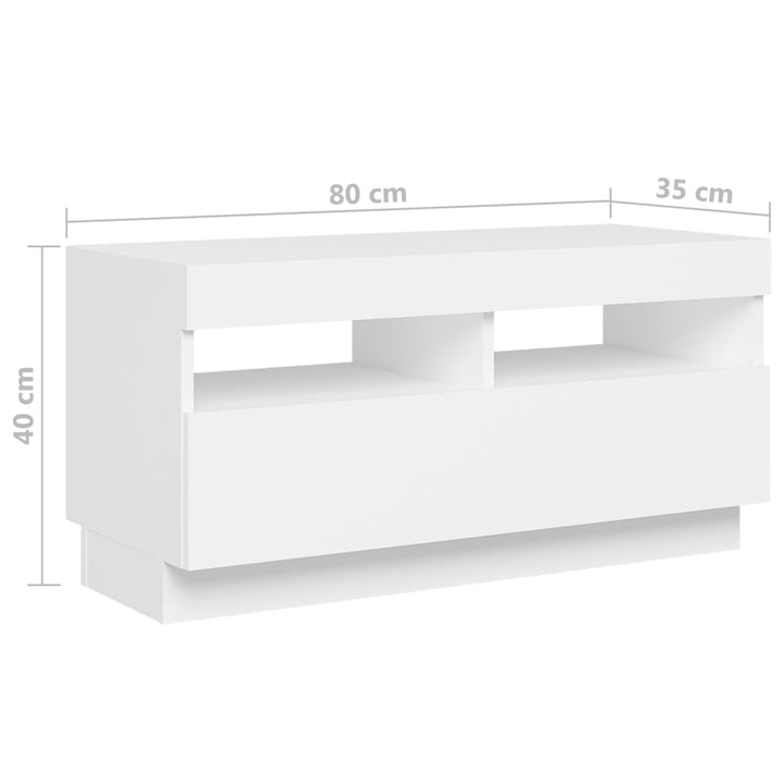 Tv-Schrank Mit Led-Leuchten 180X35X40 Cm