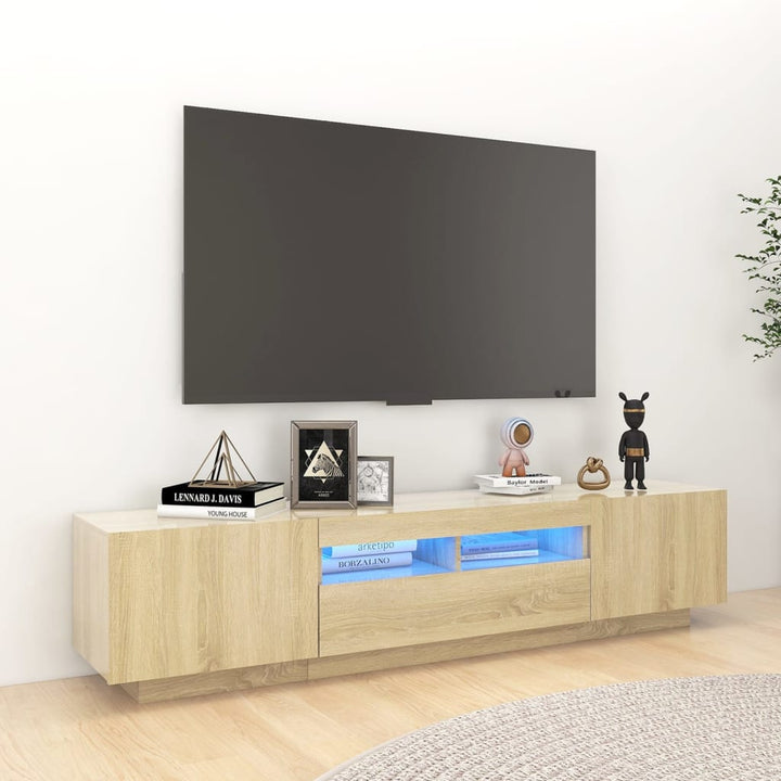 Tv-Schrank Mit Led-Leuchten 180X35X40 Cm