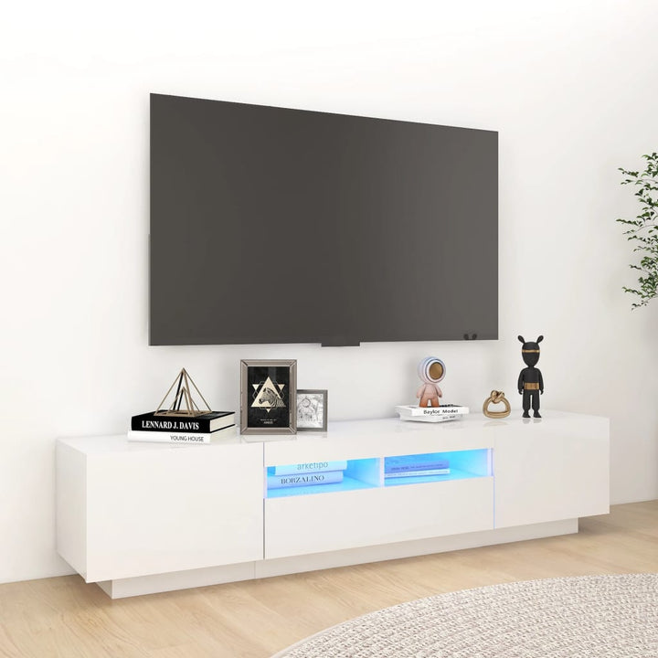 Tv-Schrank Mit Led-Leuchten 180X35X40 Cm