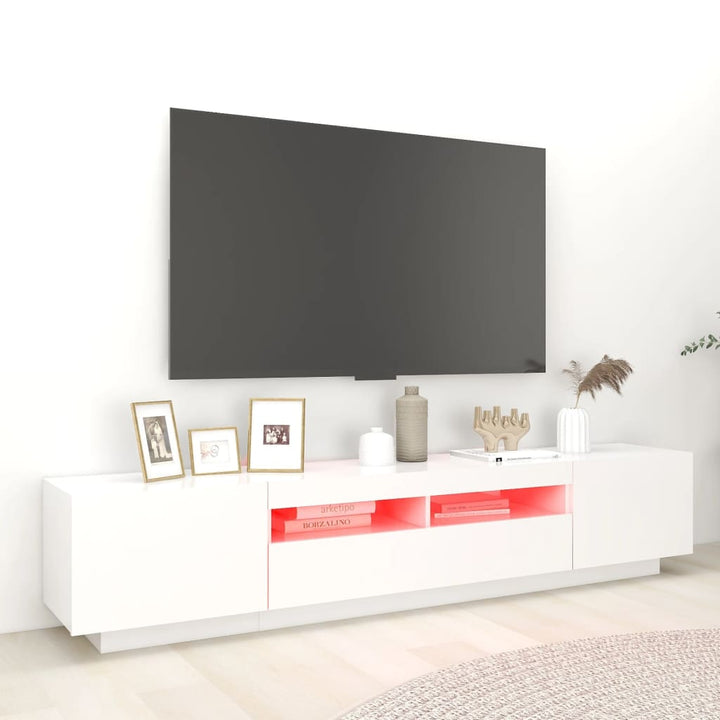 Tv-Schrank Mit Led-Leuchten 200X35X40 Cm