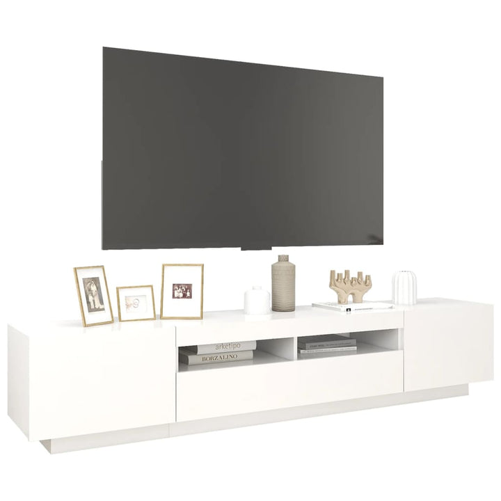 Tv-Schrank Mit Led-Leuchten 200X35X40 Cm