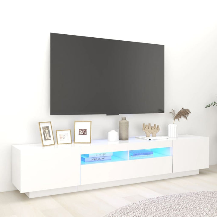 Tv-Schrank Mit Led-Leuchten 200X35X40 Cm