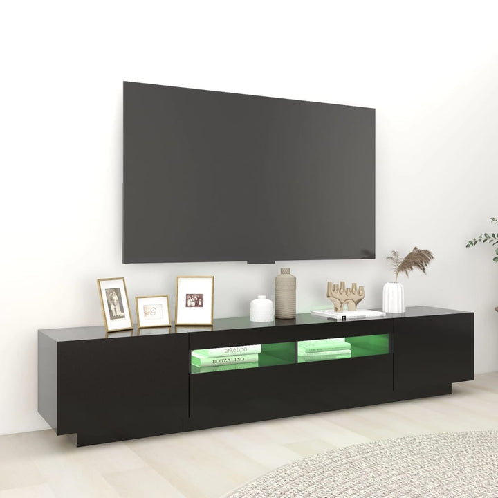 Tv-Schrank Mit Led-Leuchten 200X35X40 Cm