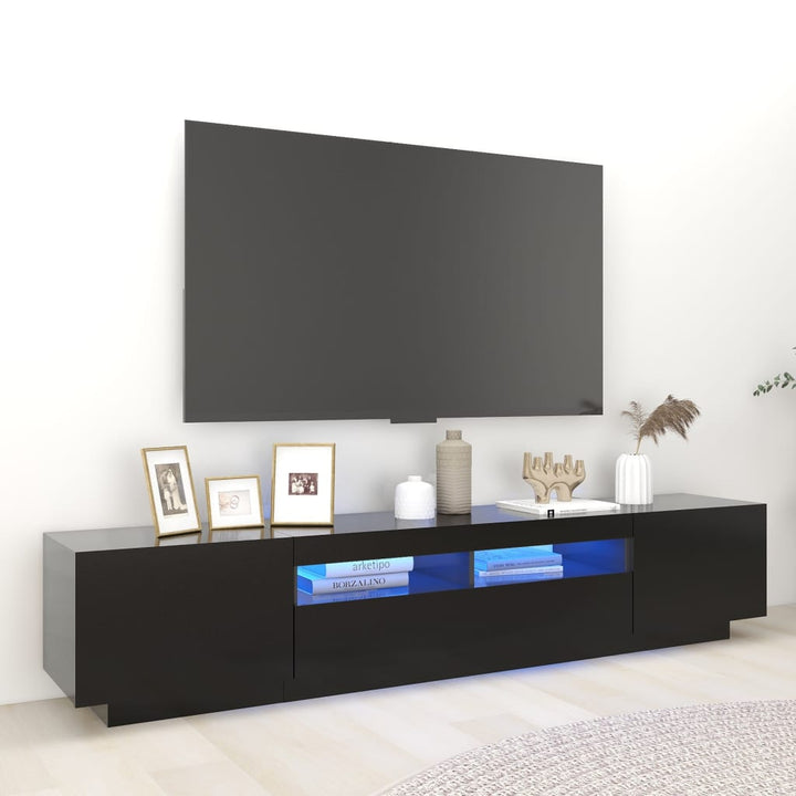 Tv-Schrank Mit Led-Leuchten 200X35X40 Cm