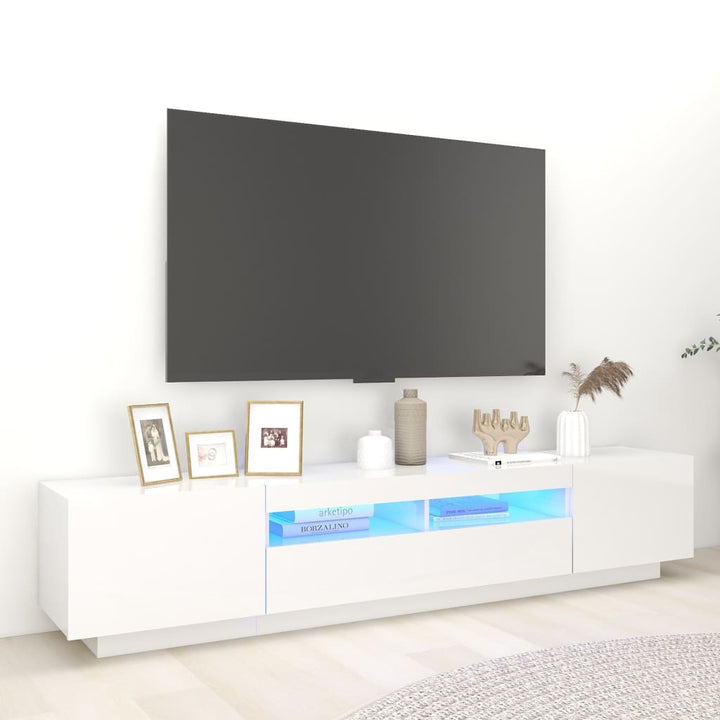 Tv-Schrank Mit Led-Leuchten 200X35X40 Cm