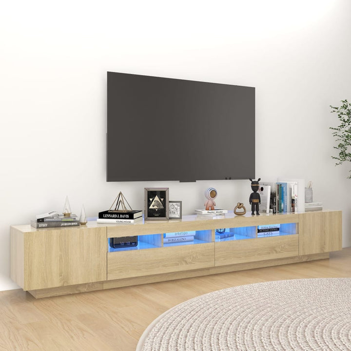 Tv-Schrank Mit Led-Leuchten 260X35X40Cm