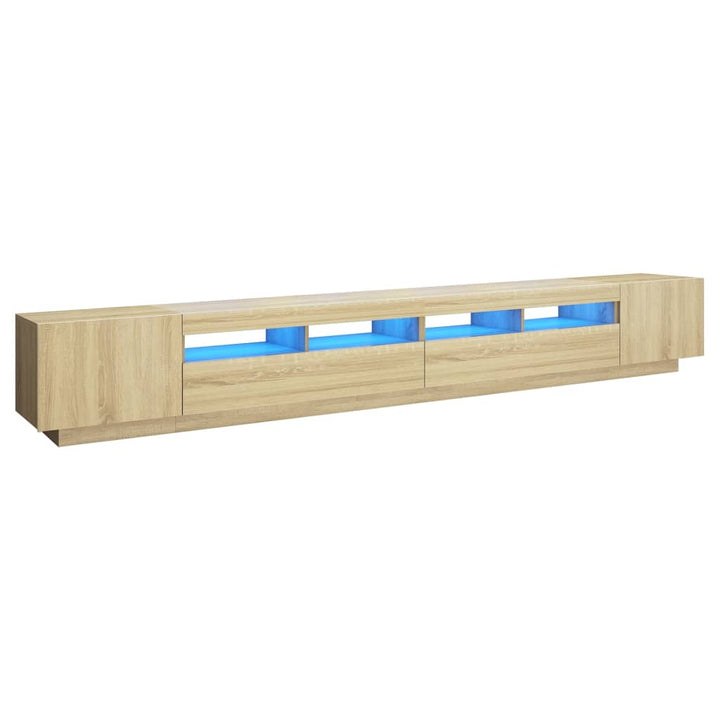 Tv-Schrank Mit Led-Leuchten Sonoma-Eiche 300X35X40 Cm