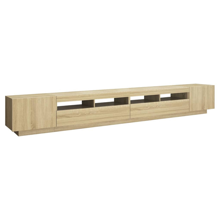 Tv-Schrank Mit Led-Leuchten Sonoma-Eiche 300X35X40 Cm