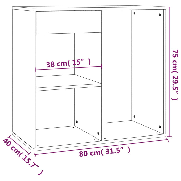 Kosmetikschrank 80X40X75 Cm Holzwerkstoff