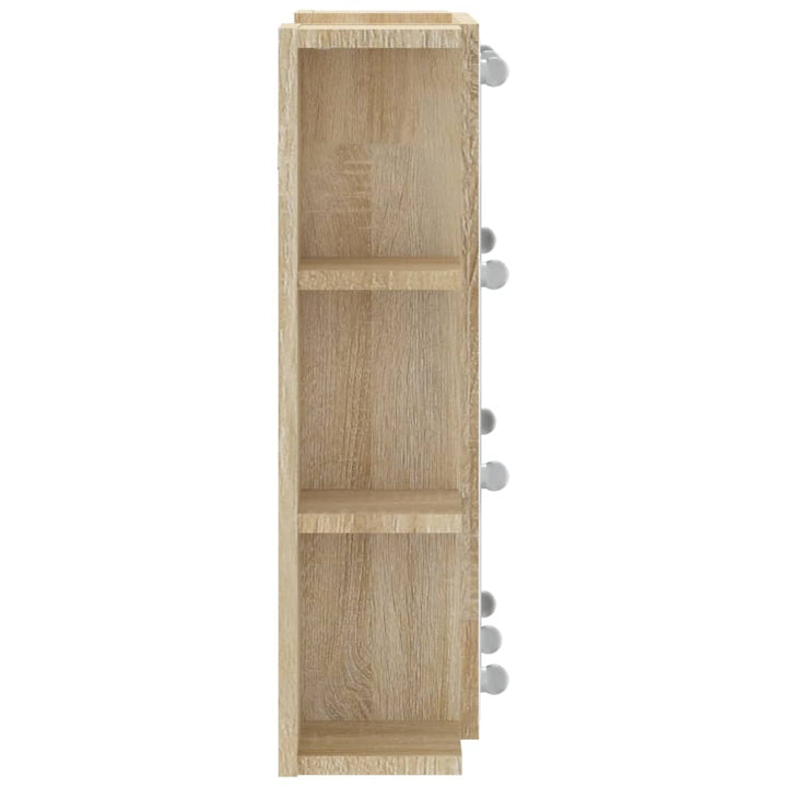 Spiegelschrank Mit Led Sonoma-Eiche 70X16,5X60 Cm