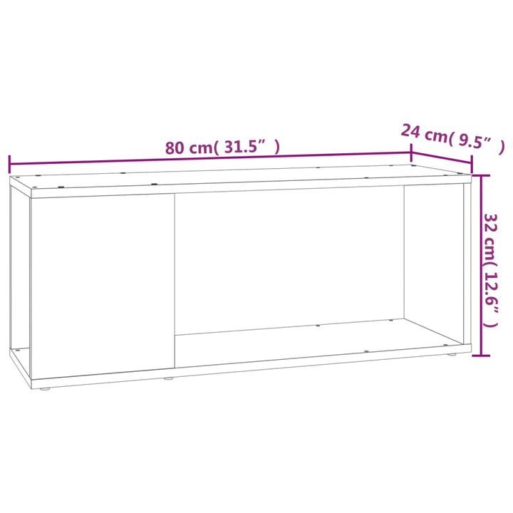 Tv-Schrank 80X24X32 Cm Holzwerkstoff