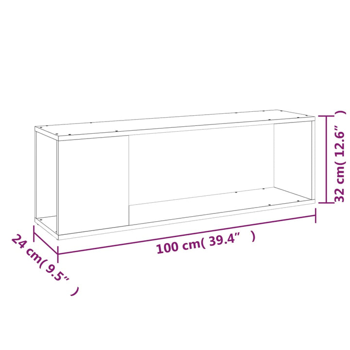 Tv-Schrank 100X24X32 Cm Holzwerkstoff