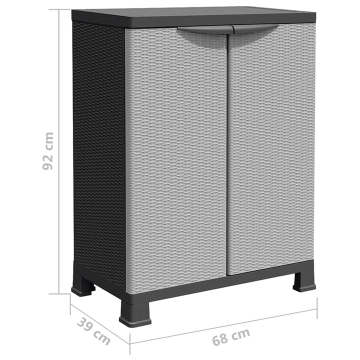 Kunststoffschrank Rattan-Design