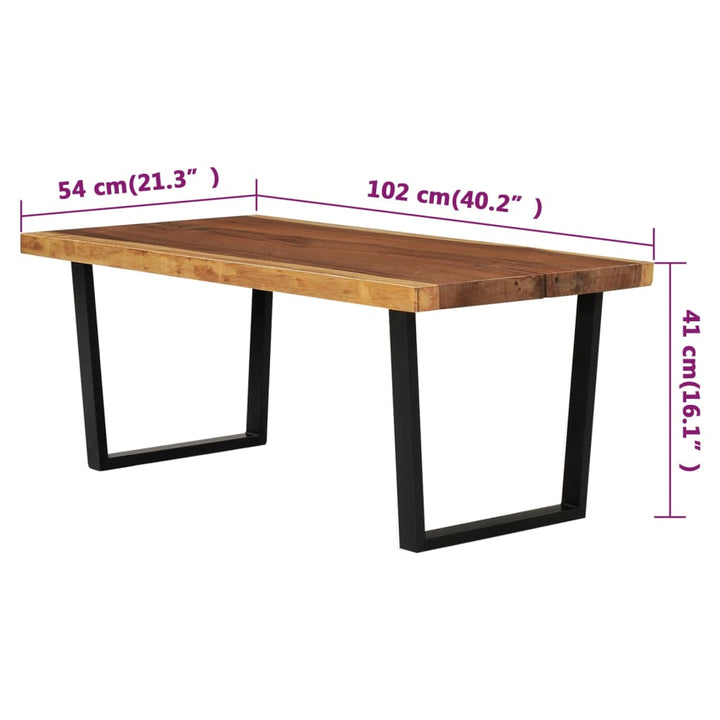 Couchtisch Massivholz Suar 102X54X41 Cm