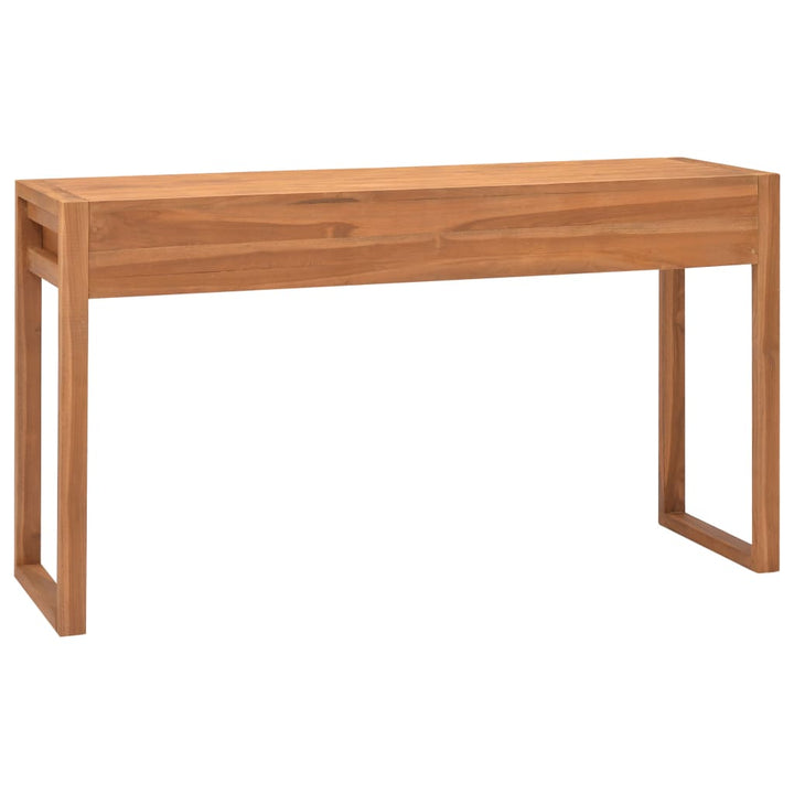 Schreibtisch Mit 2 Schubladen Massivholz Teak