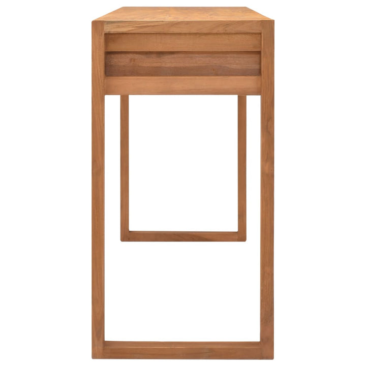 Schreibtisch Mit 2 Schubladen Massivholz Teak