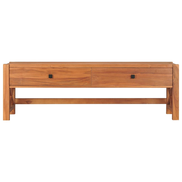 Tv-Schrank Mit Schubladen 120X40X45 Cm Massivholz Teak