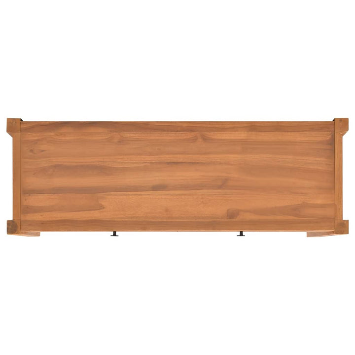 Tv-Schrank Mit Schubladen 120X40X45 Cm Massivholz Teak