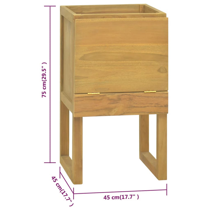 Badschrank Massivholz Teak