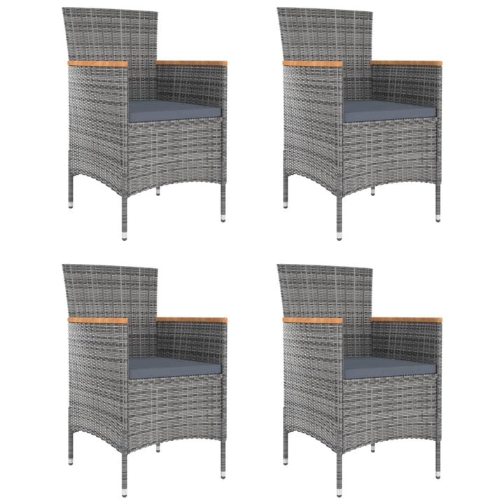 Garten-Essstühle 2 Stk. Poly Rattan