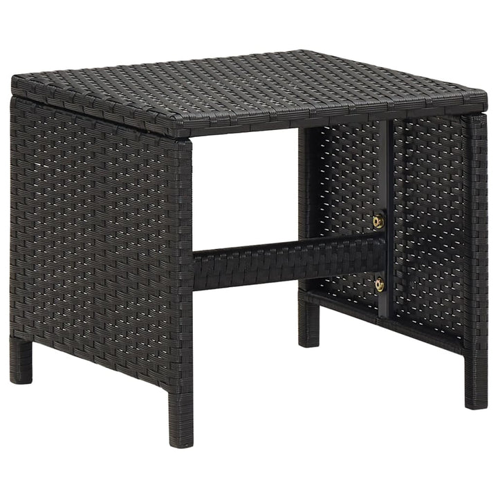 Gartenhocker 4 Stk. Mit Sitzkissen Poly Rattan Schwarz