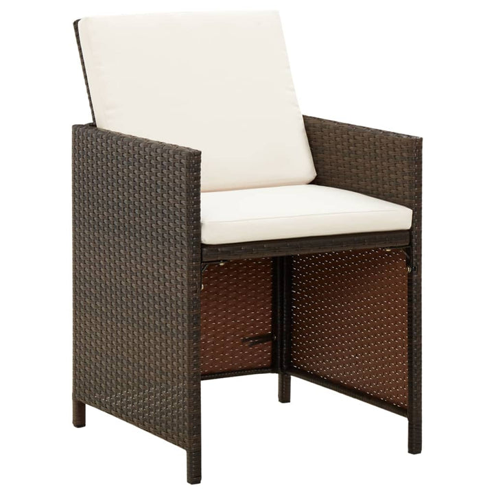 Garten-Essstühle Mit Kissen 4 Stk. Poly Rattan