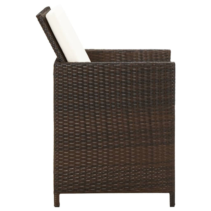 Garten-Essstühle Mit Kissen 4 Stk. Poly Rattan