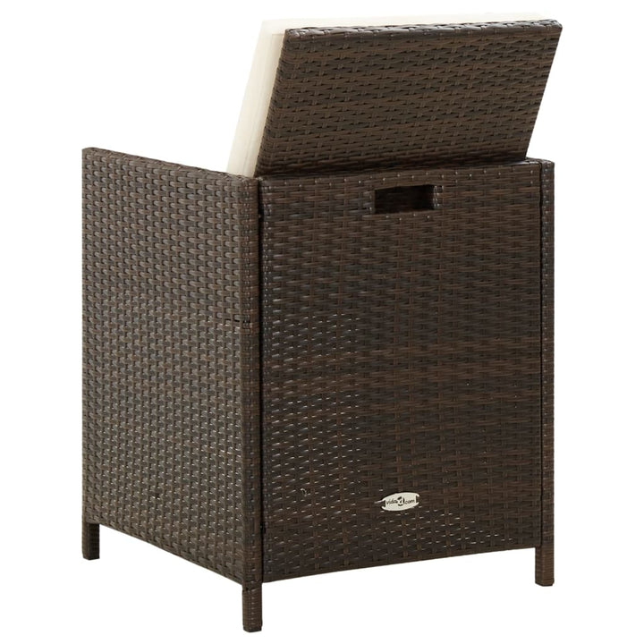 Garten-Essstühle Mit Kissen 4 Stk. Poly Rattan