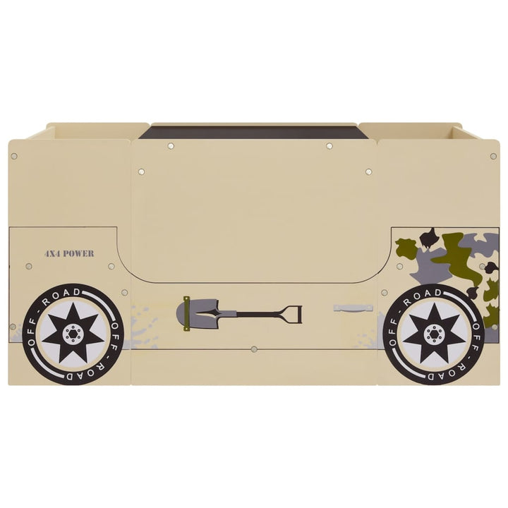 3-Tlg. Kindertisch Und Stuhl Set Geländewagen-Design Mdf