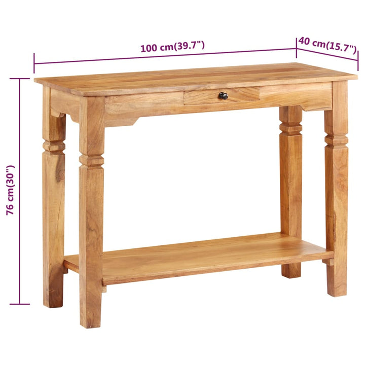 Konsolentisch 100X40X76 Cm Massivholz Akazie