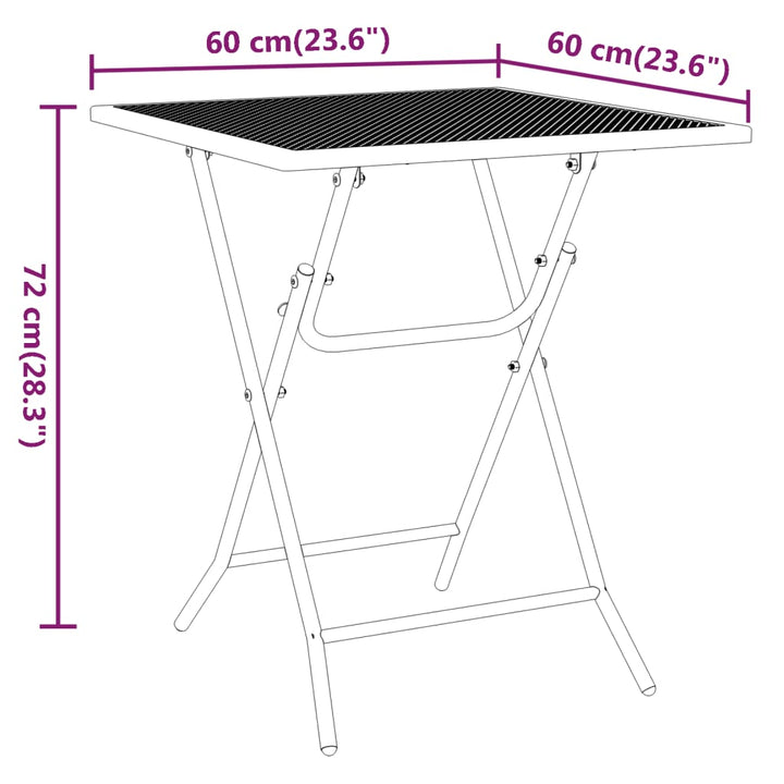 Gartentisch Streckmetall Anthrazit