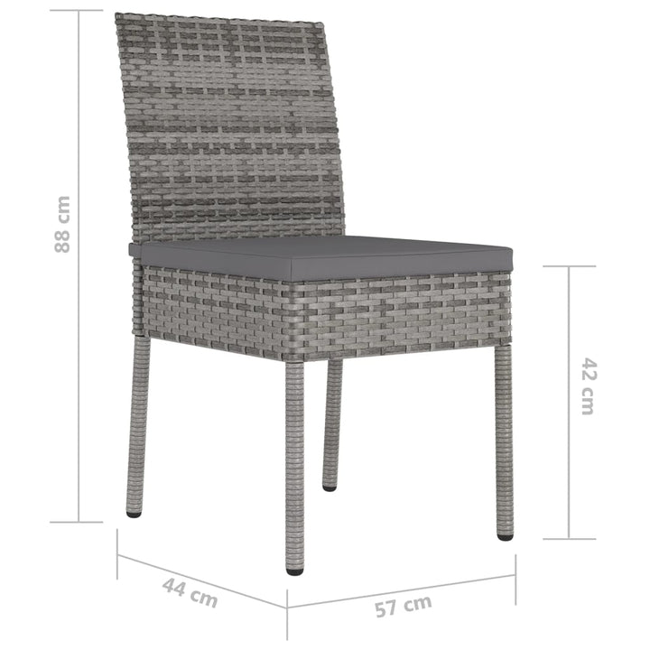 Garten-Essstühle 4 Stk. Poly Rattan