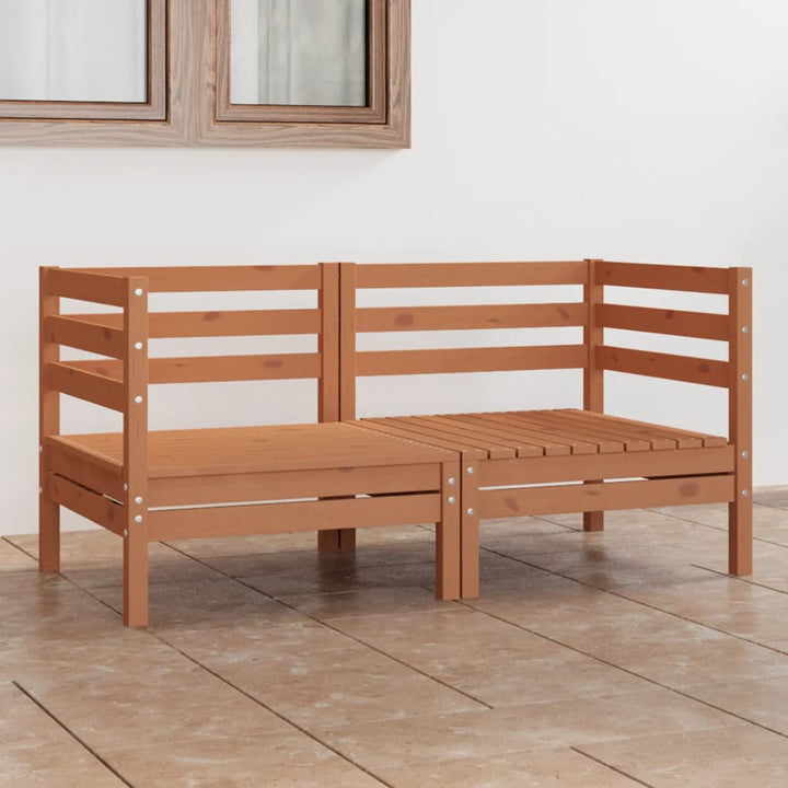 2-Sitzer-Gartensofa Kiefer Massivholz