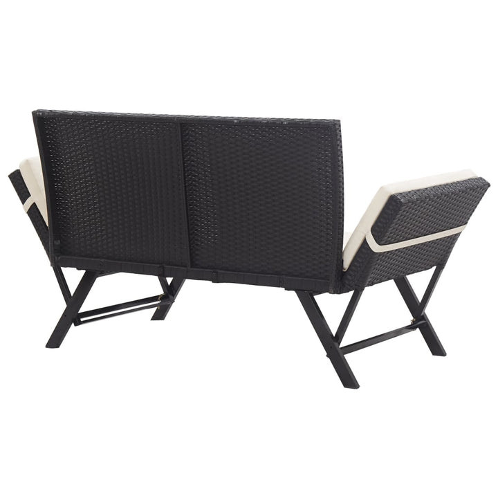 Gartenbank Mit Kissen 176 Cm Poly Rattan