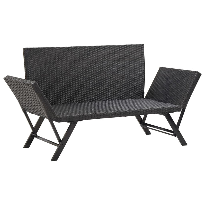 Gartenbank Mit Kissen 176 Cm Poly Rattan