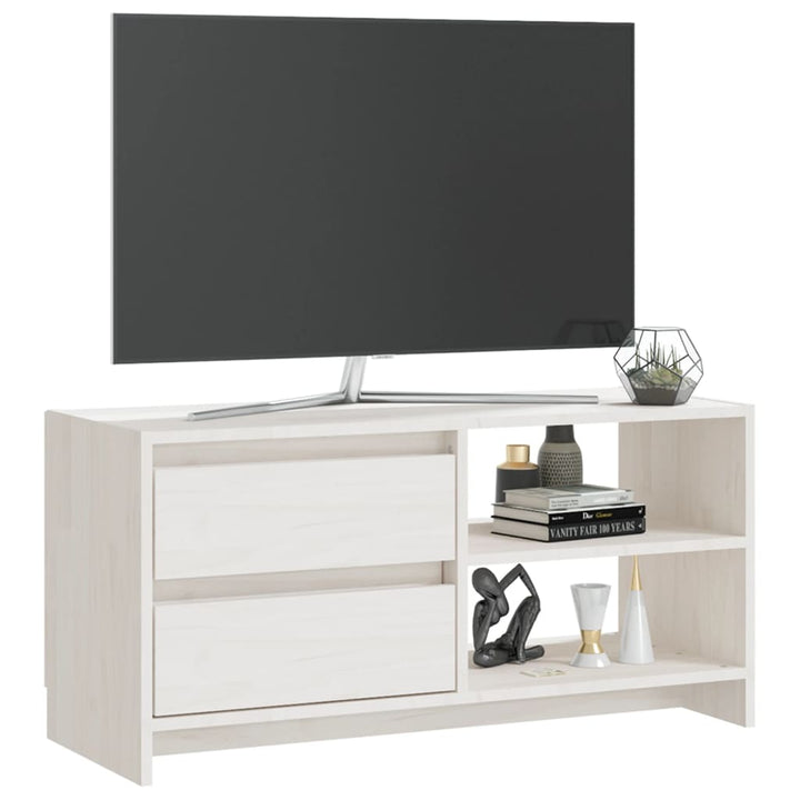 Tv-Schrank 80X31X39 Cm Massivholz Kiefer