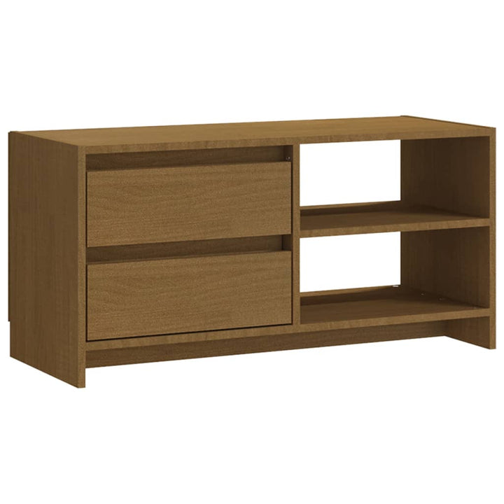 Tv-Schrank 80X31X39 Cm Massivholz Kiefer