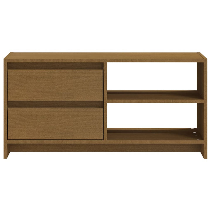 Tv-Schrank 80X31X39 Cm Massivholz Kiefer